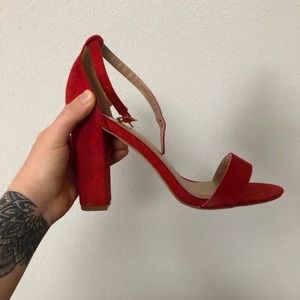 ASOS red open toed heels